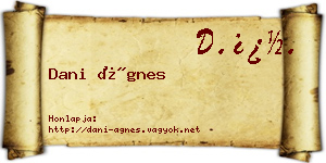 Dani Ágnes névjegykártya